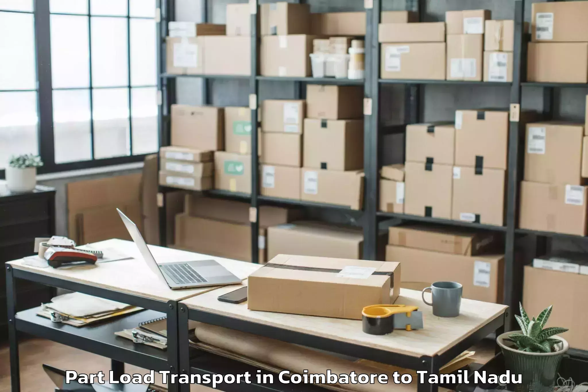 Professional Coimbatore to Andipatti Part Load Transport